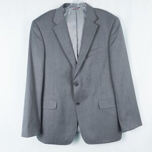 Tommy Hilfiger Wool Blend Blazer Mens 44R Gray Two Button Single‎ Breasted
